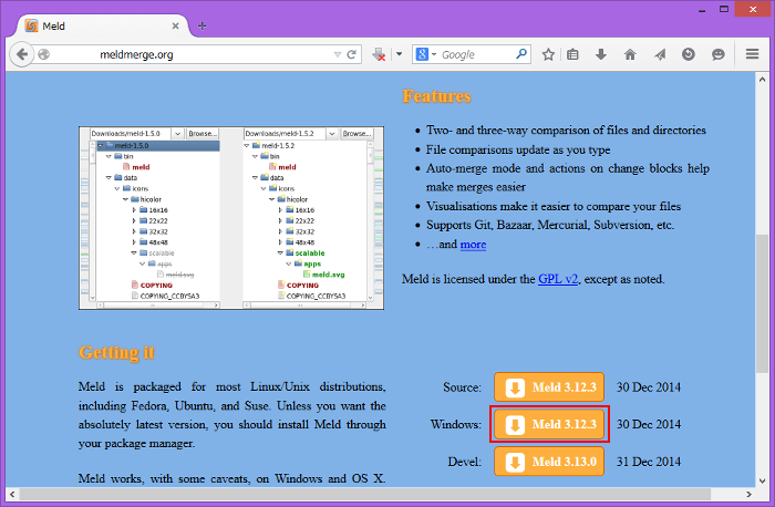 開発ツール ファイル内容の比較 Diff とマージができる Meld Windowsと暮らす